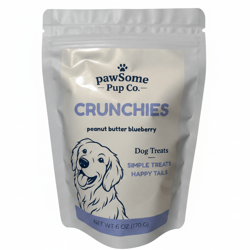 Peanut Butter Blueberry Crunchies - PawSome Pup Co.
