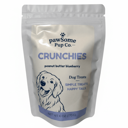 Peanut Butter Blueberry Crunchies - PawSome Pup Co.