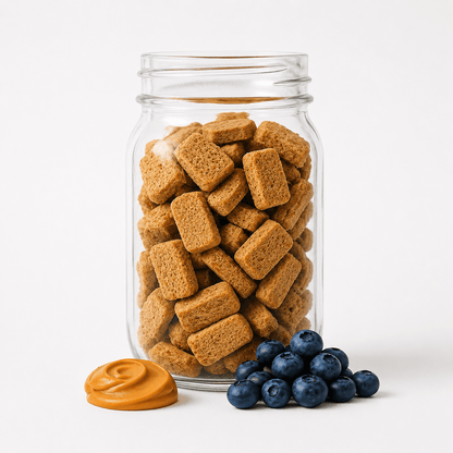 Peanut Butter Blueberry Crunchies - PawSome Pup Co.